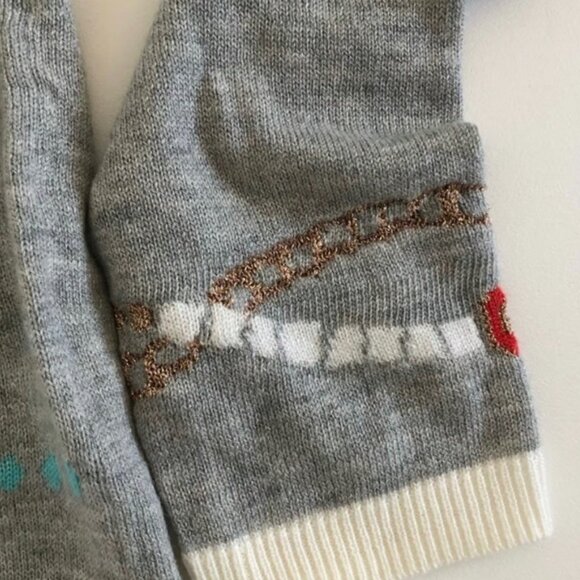 Kate Spade New York GapKids Cardigan Graphic Crewneck Sweater 14/16 - Picture 6 of 11